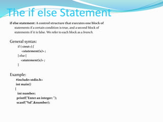 Simple if else statement,nesting of if else statement & else if ladder ...