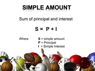 Simple Interest (Business Math) | PPTX
