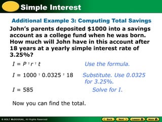 An Explanation of Simple and Compound Interest | PPTX
