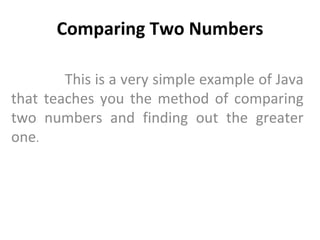Simple Java Programs | PPT