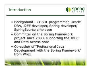 Simple Jdbc With Spring 2.5 | PPT