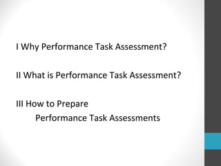 Simple k12 performance task assessment | PPT
