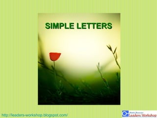 SIMPLE LETTERS 