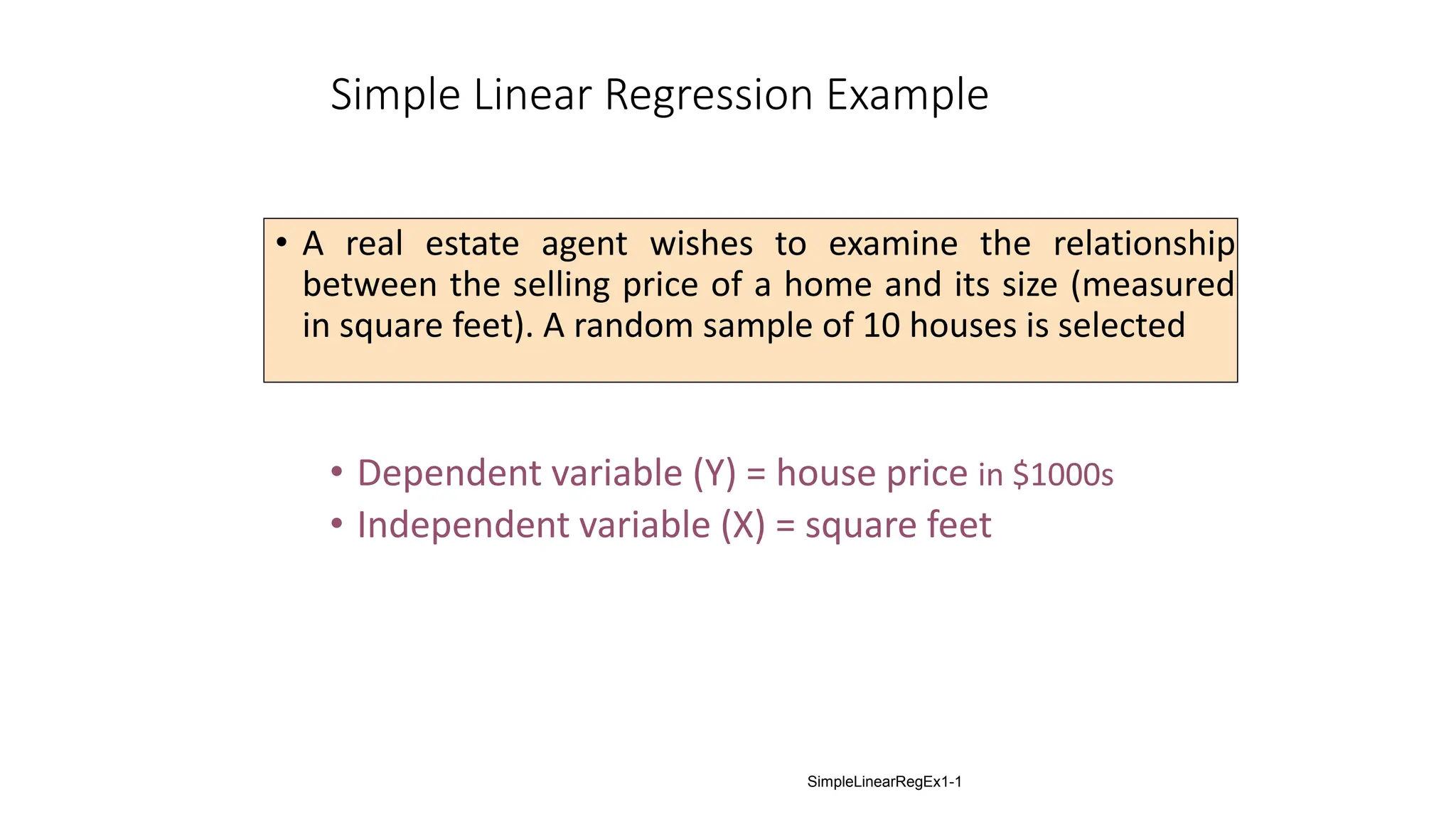 Simple Linear Regression and know about its significance | PPT