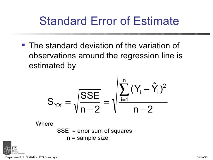 How to calculate standard error correlation and regression the standard error tells you how 