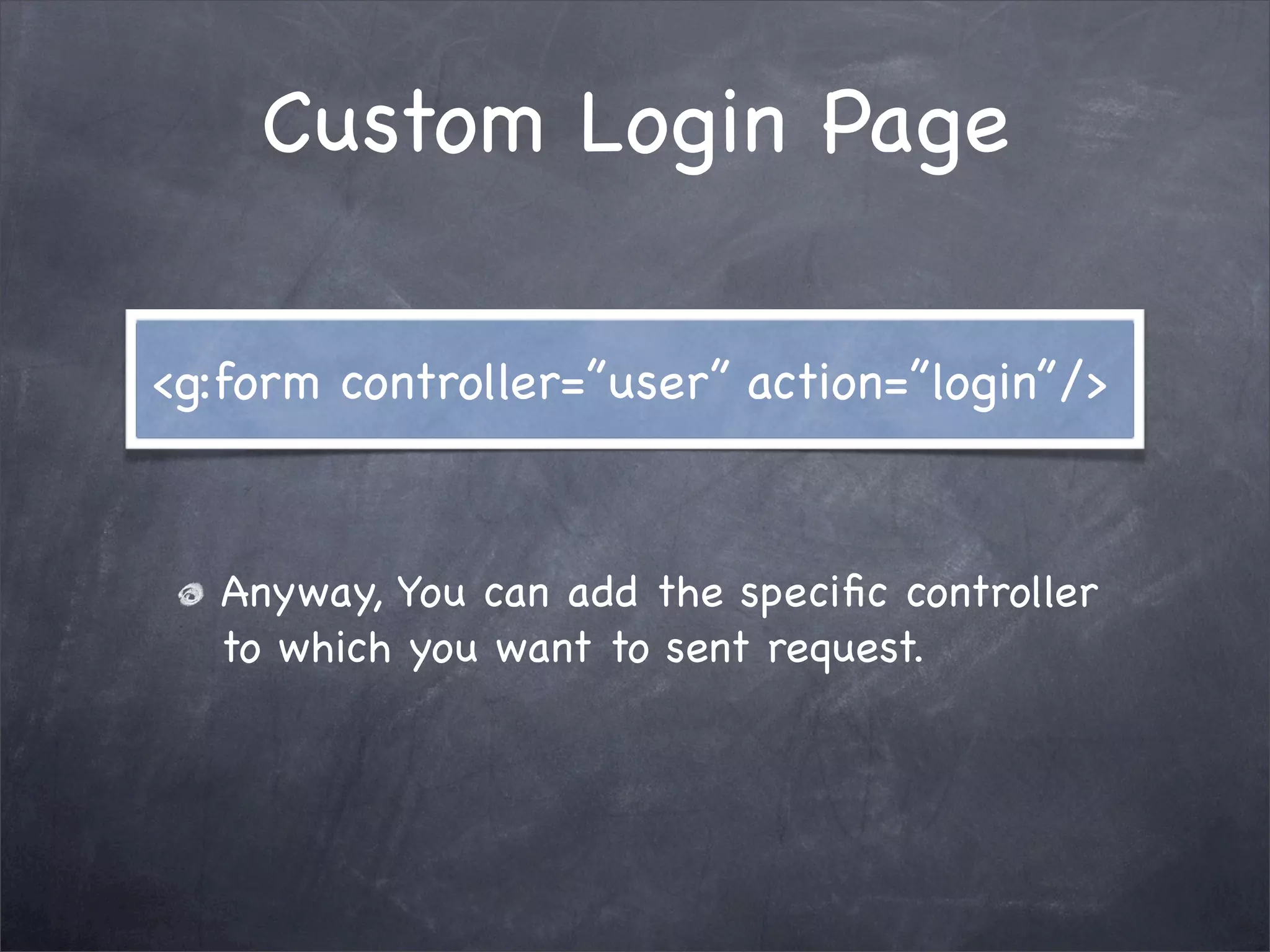 Grails Simple Login