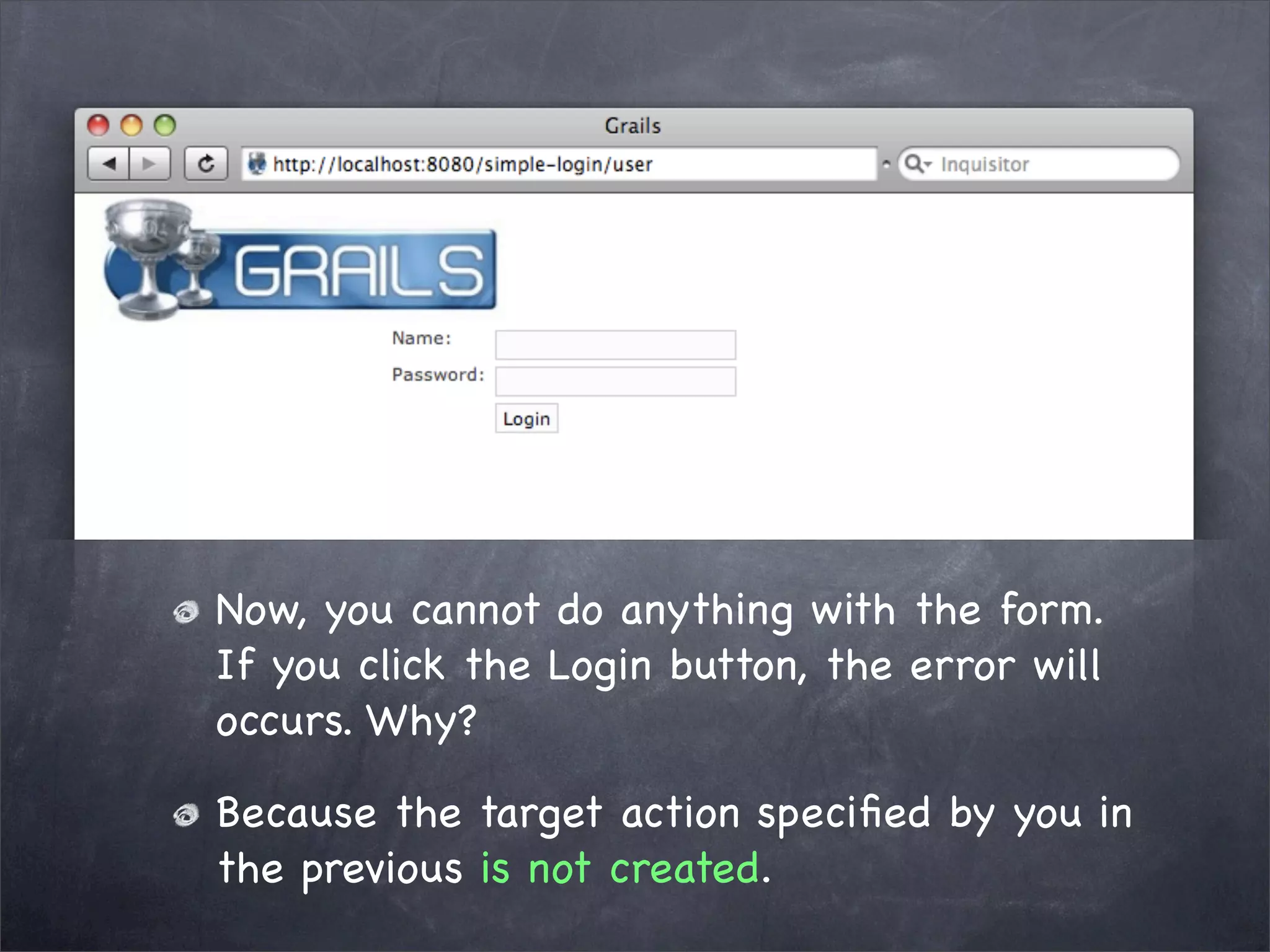 Grails Simple Login