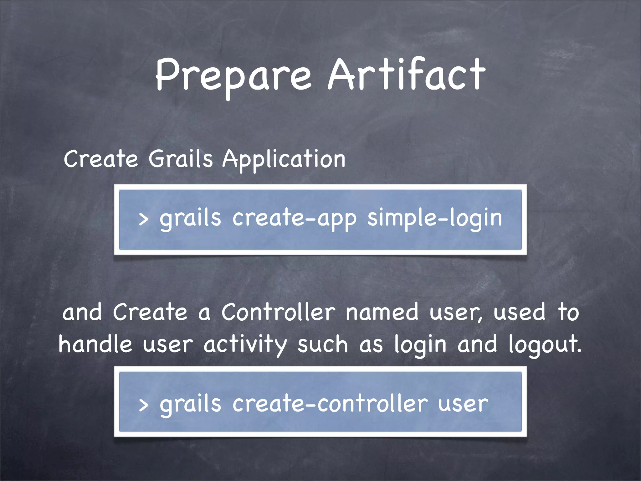 Grails Simple Login