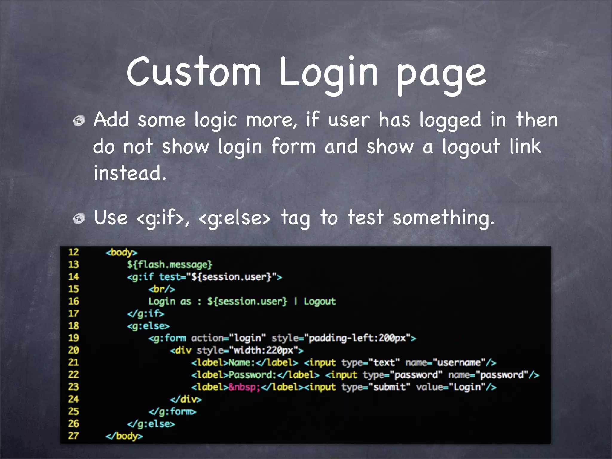 Grails Simple Login