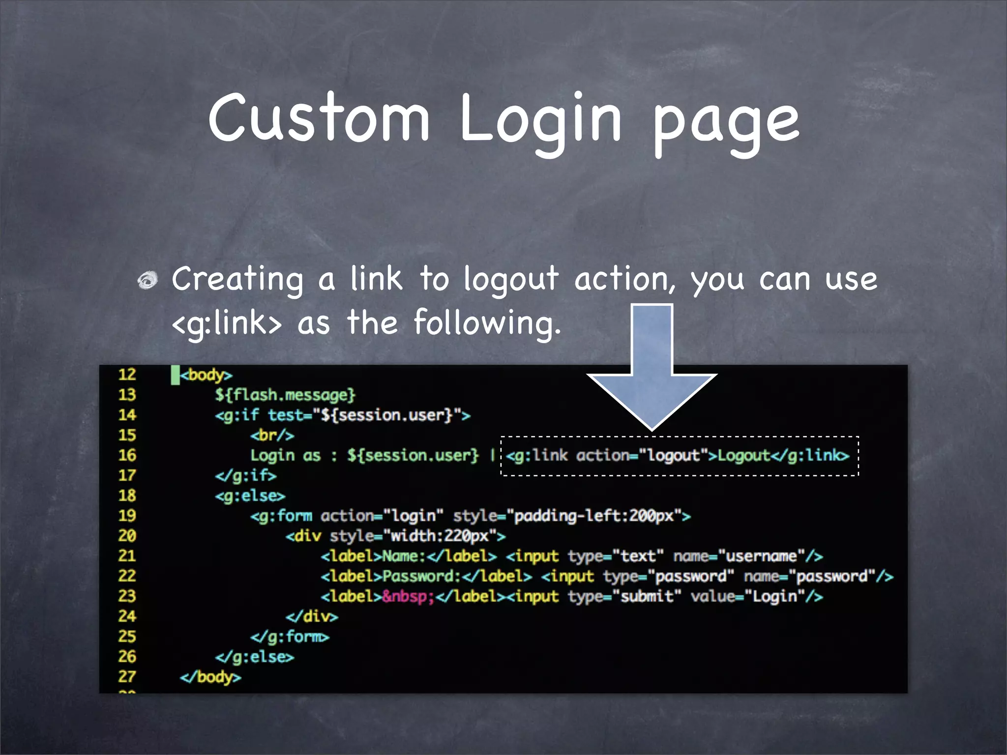 Grails Simple Login