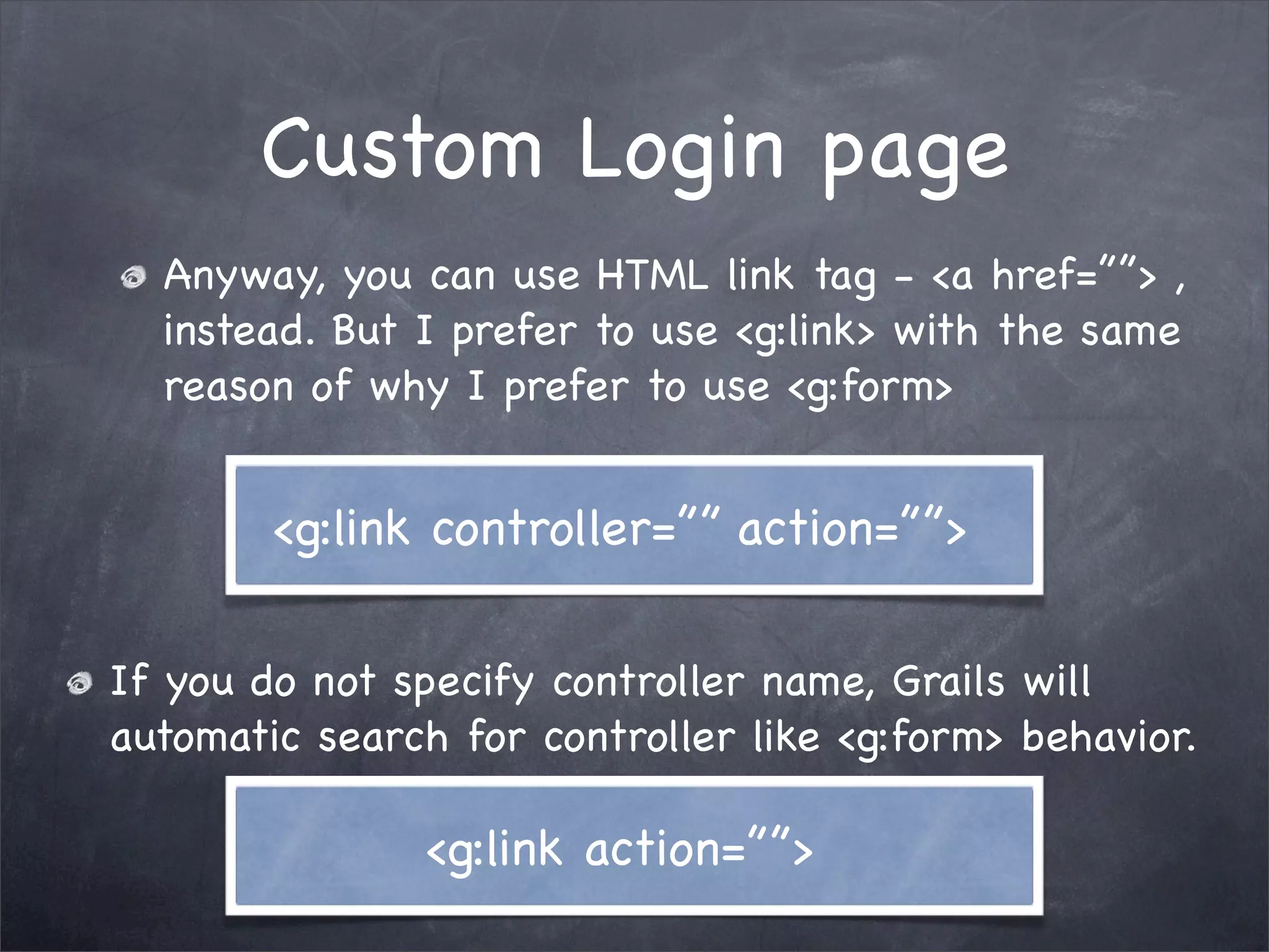 Grails Simple Login