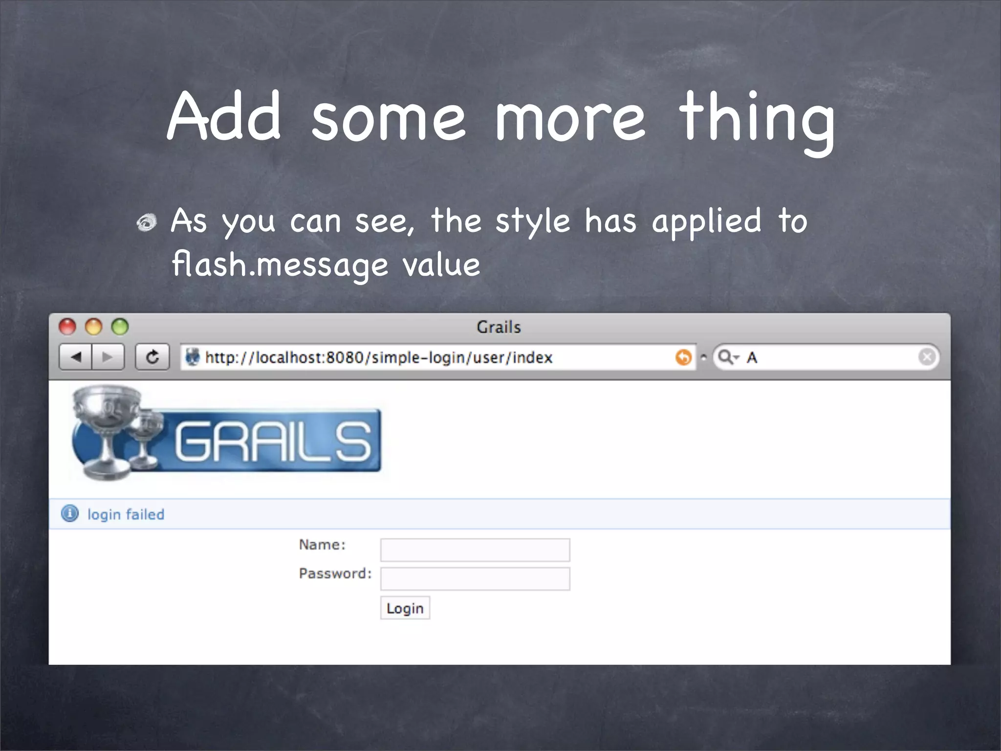 Grails Simple Login
