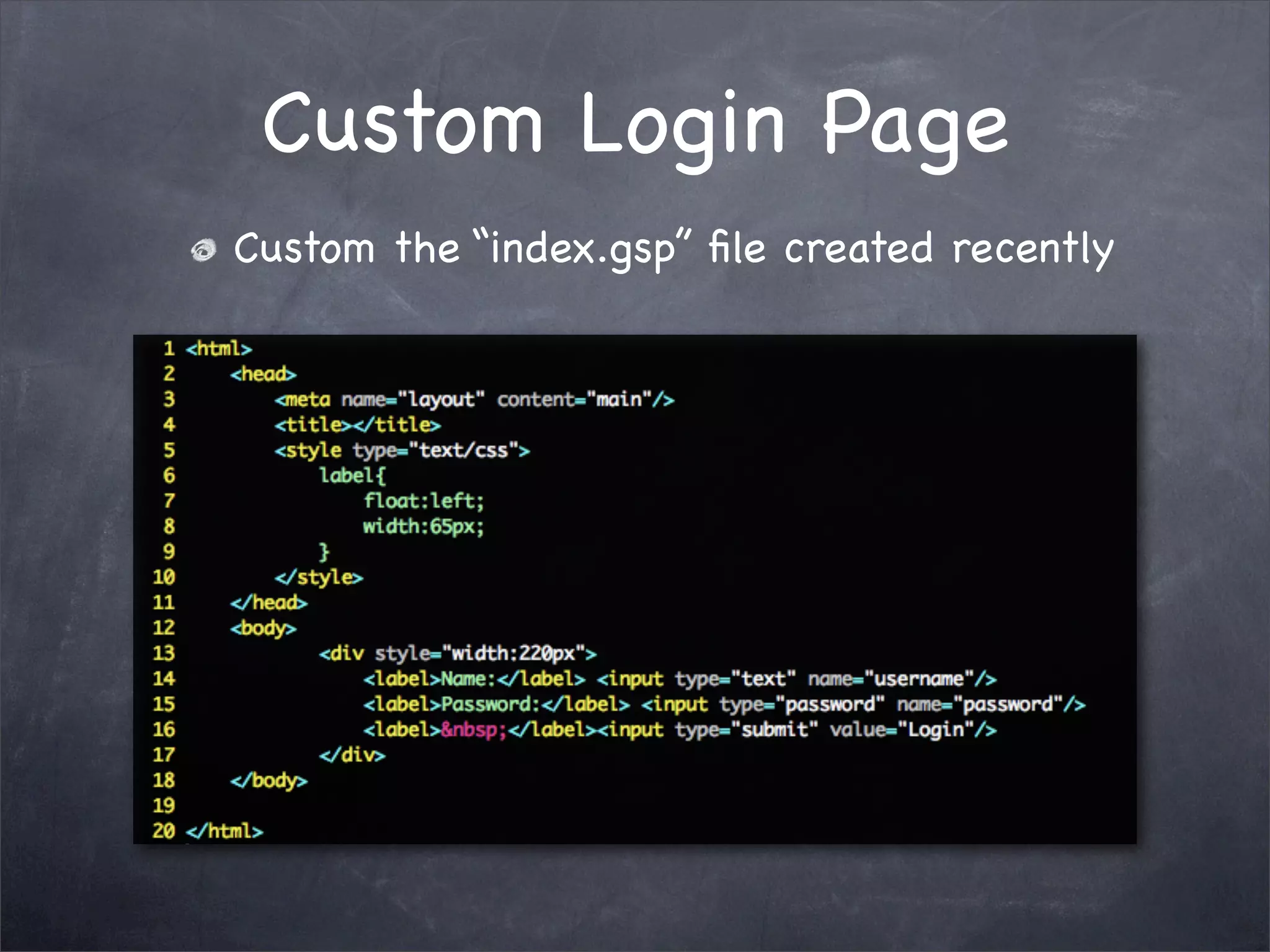 Grails Simple Login