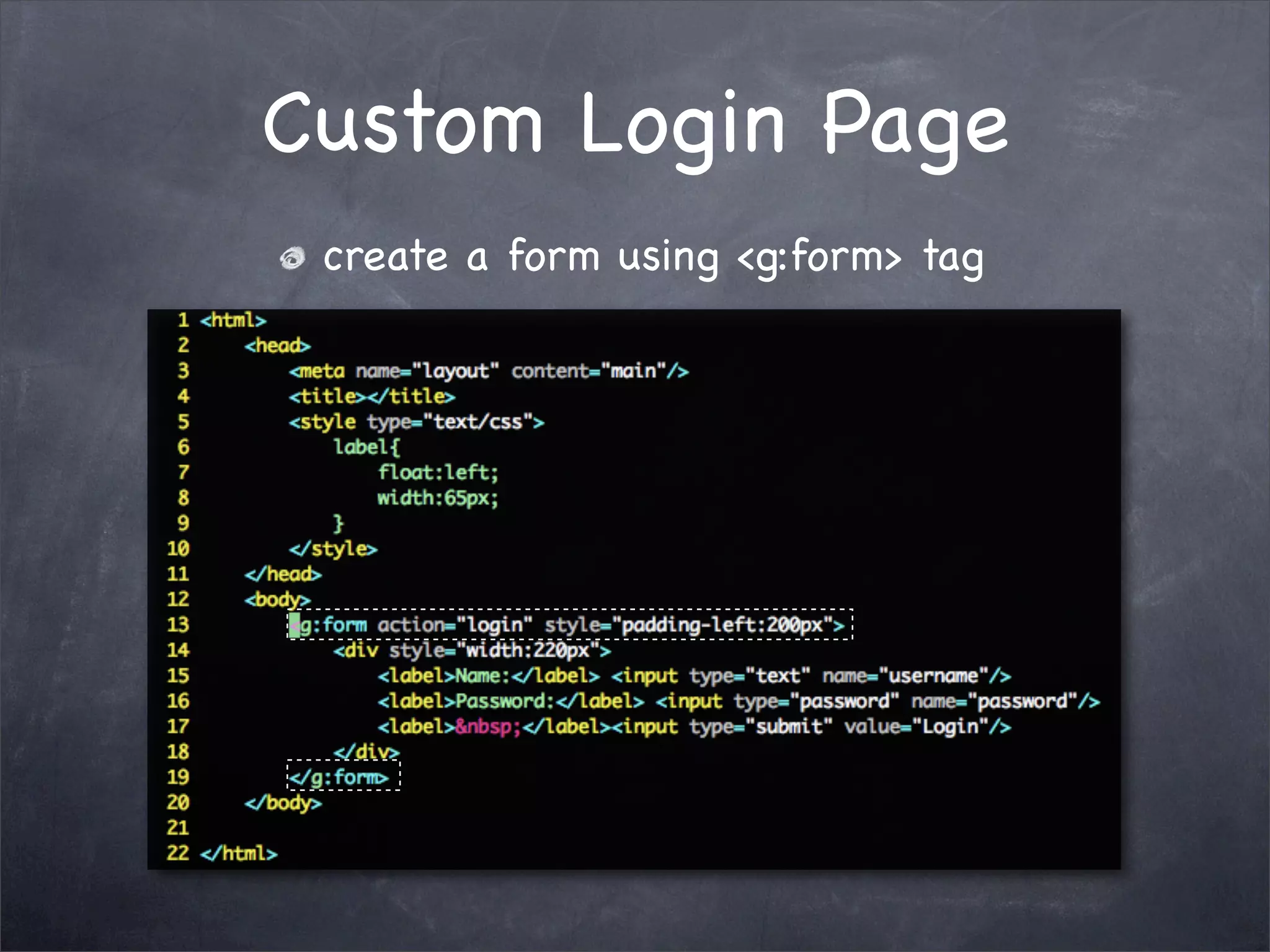 Grails Simple Login