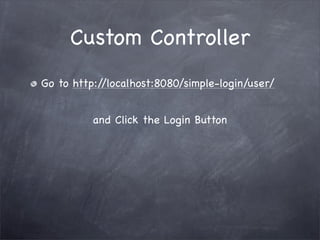 Grails Simple Login