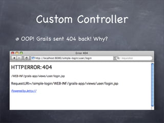 Grails Simple Login
