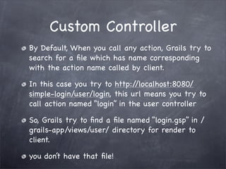 Grails Simple Login