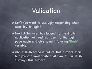 Grails Simple Login