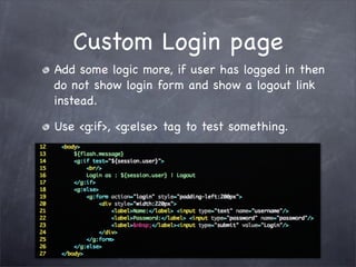 Grails Simple Login