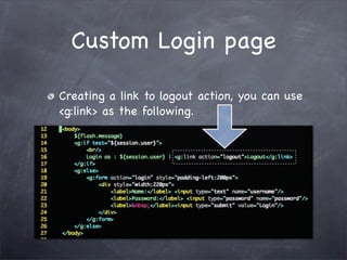 Grails Simple Login