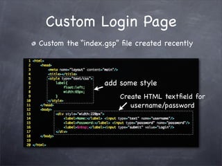 Grails Simple Login