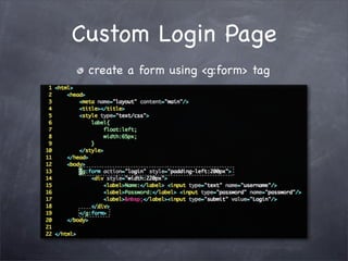 Grails Simple Login
