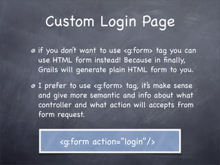 Grails Simple Login
