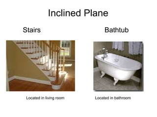 Inclined Plane ,[object Object],Located in living room Located in bathroom 