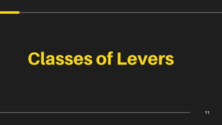 11
Classes of Levers
 