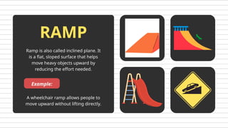 Upward J Ramp Simple Machines NGSS Educational Presentation in Black and Yellow ...