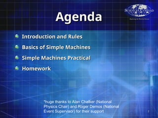 Comprehensive Introduction to Simple Machines for Science Olympiad | PPT