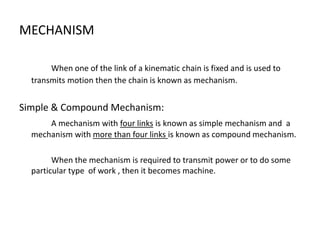 Simple mechanism | PPTX