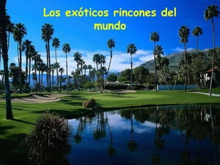 Los exóticos rincones del
         mundo
 