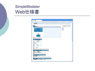 SimpleModeler
Web仕様書	
 