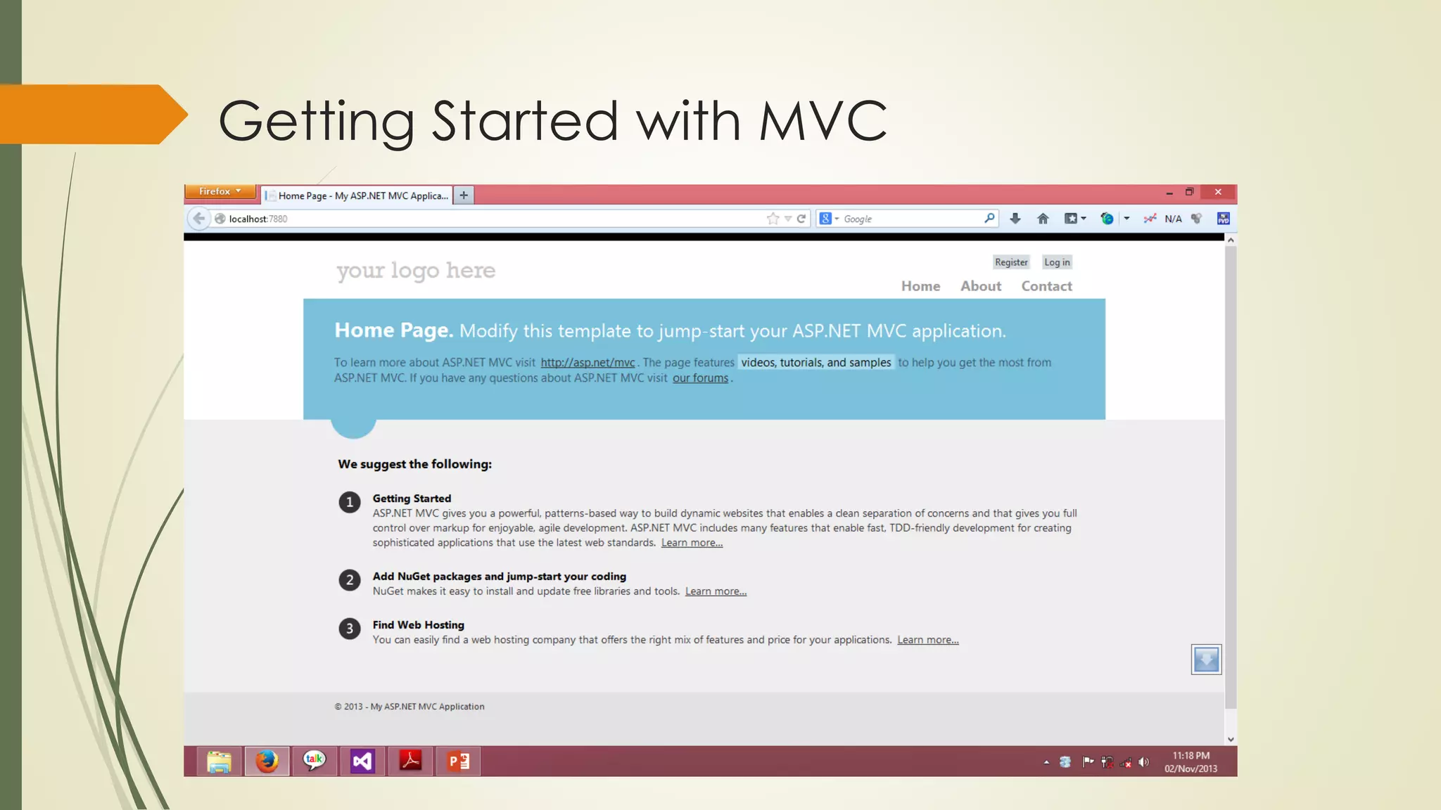 Getting Started with MVC
 