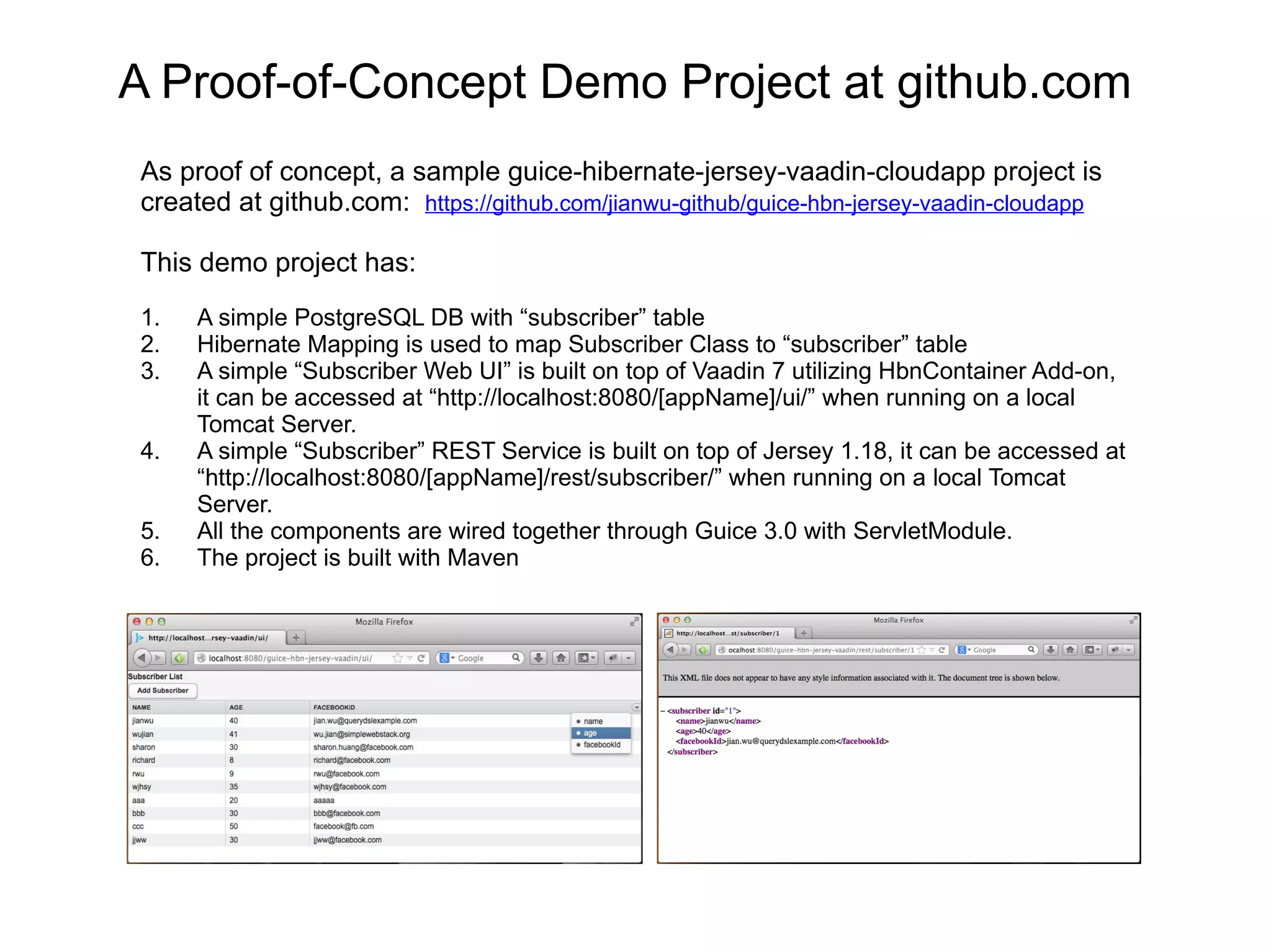 Simple Open Source Java Cloud App Stack with Guice, Hibernate, Jersey ...