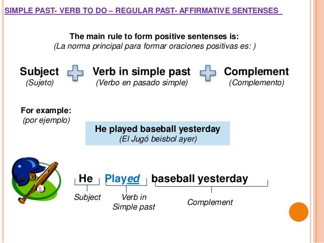 Resultado de imagen para regular and irregular verbs in simple past, in affirmative, negative and question. ejemplos
