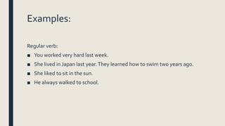 Simple past actividad de slideshare