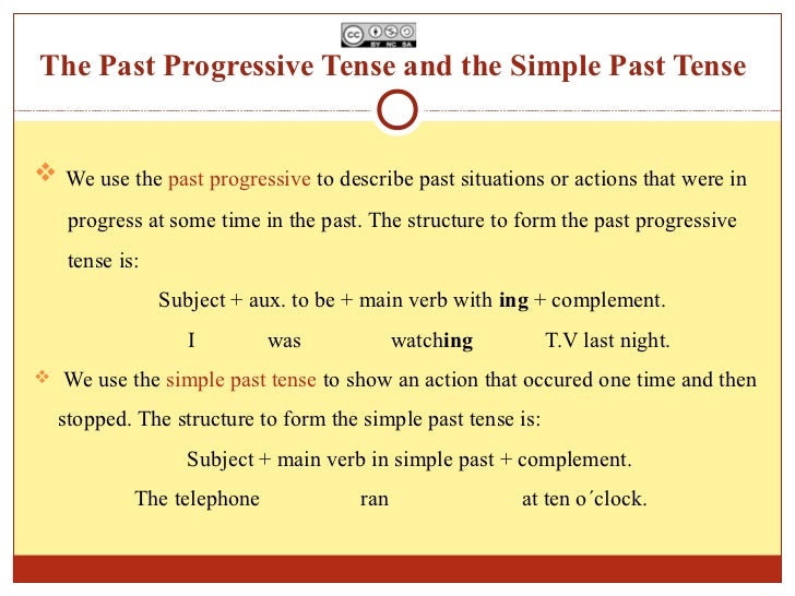 simple past and past progressive past progressive tense plan