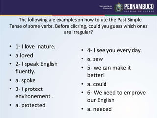 Simple past irregular verbs | PPT