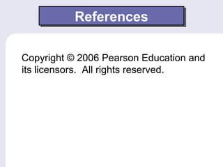 References

Copyright © 2006 Pearson Education and
its licensors. All rights reserved.
 