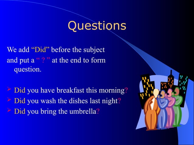 SIMPLE PAST TENSE Power Point presentation | PPTX