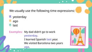 English Material Simple Past Tense for SMPN 1 Bangli | PPTX