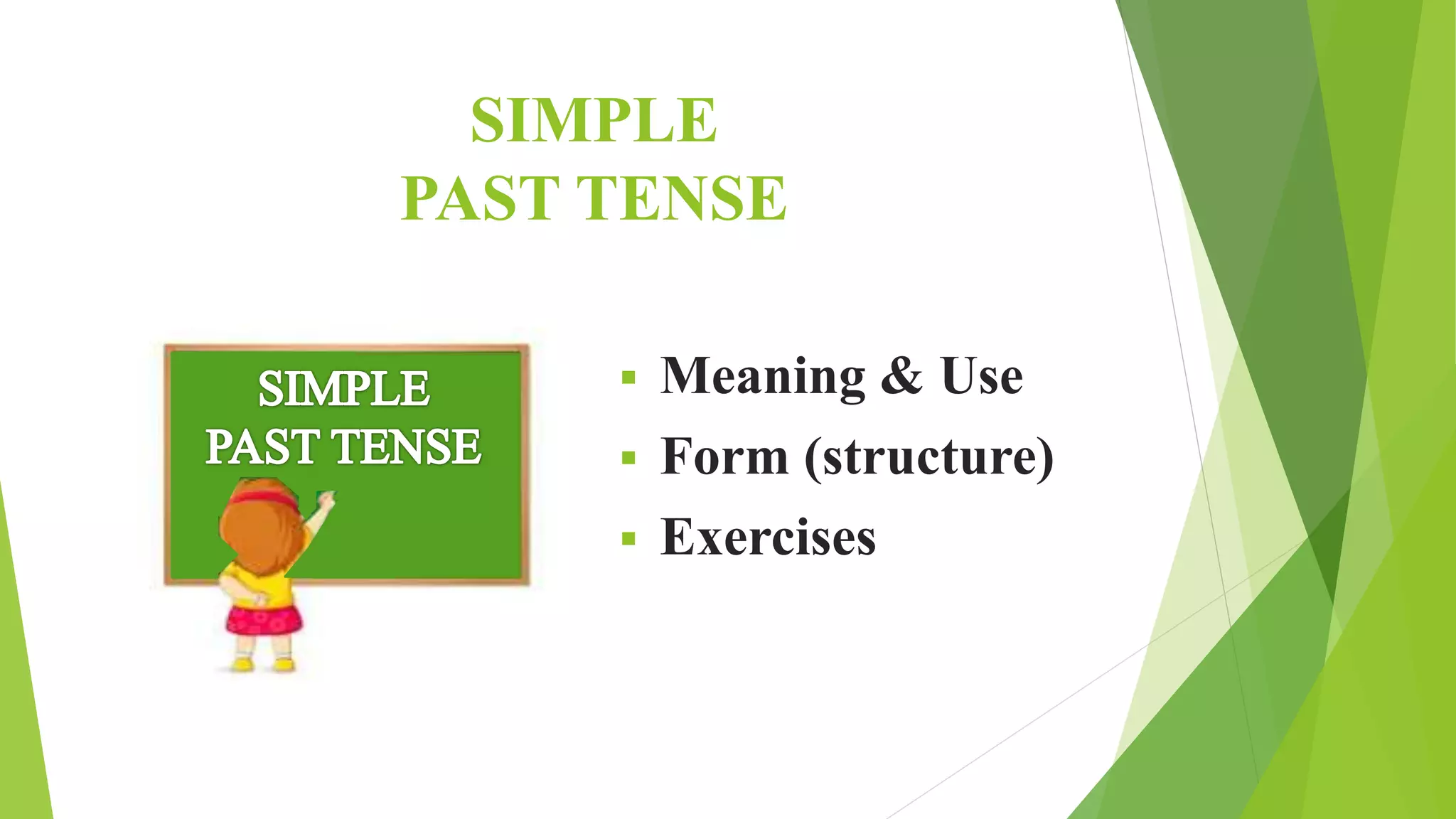 Simple past tense xavier aguado 29515446 - ingles i - seccion 1 b - | PPTX