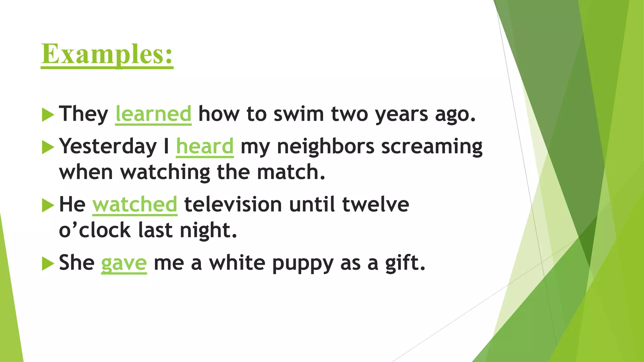 Simple past tense xavier aguado 29515446 - ingles i - seccion 1 b - | PPTX