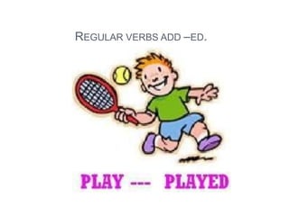 REGULAR VERBS ADD –ED.
 