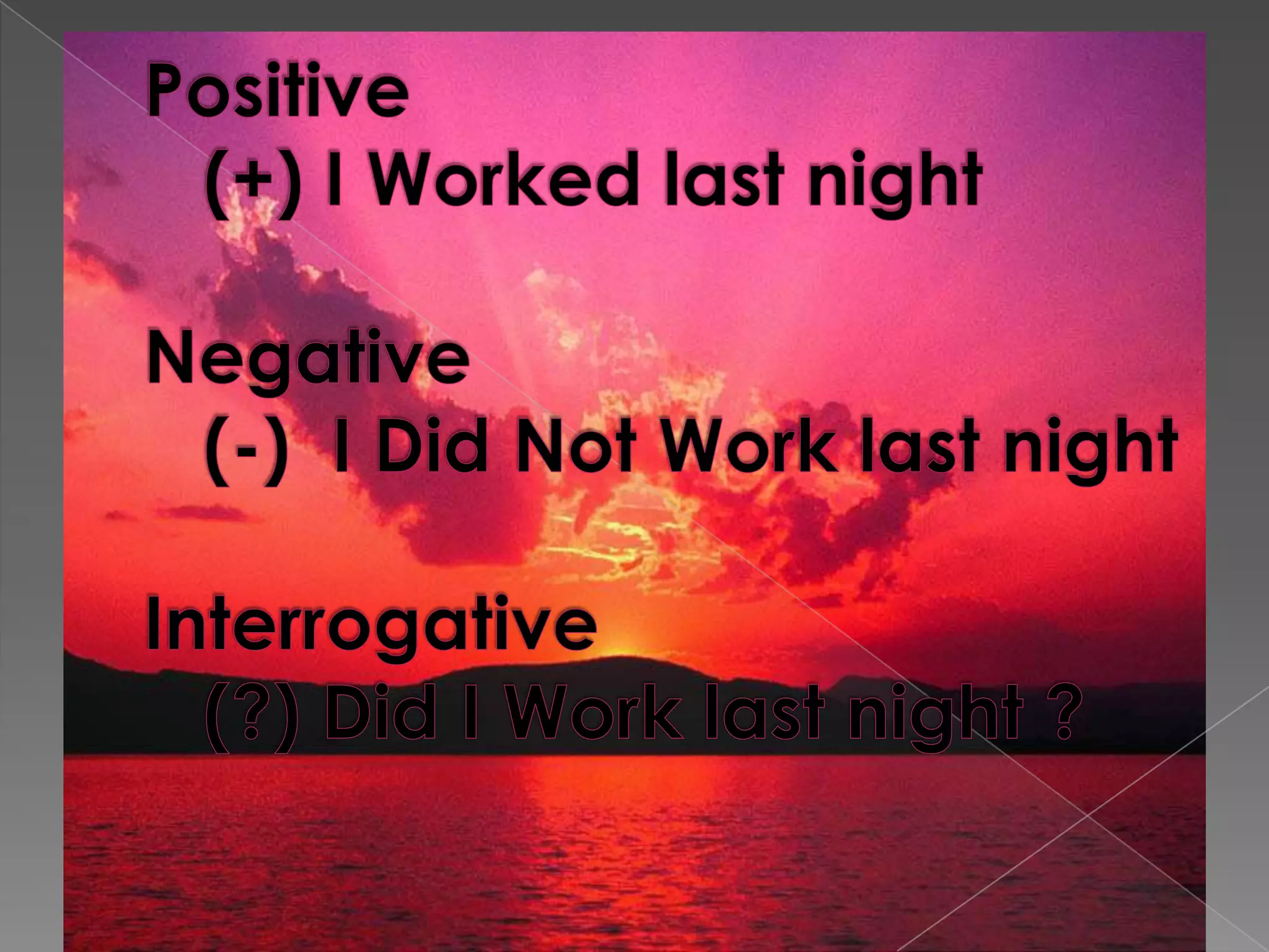 Simple past tense waya