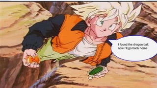 I found the dragon ball,
now I’ll go back home
 