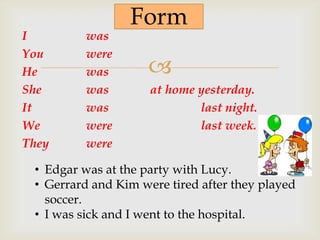 Simple past – verb to be | PPTX