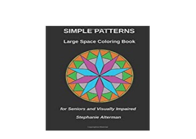 Download Hardcover Library Simple Patterns Large Space Coloring Book For Se